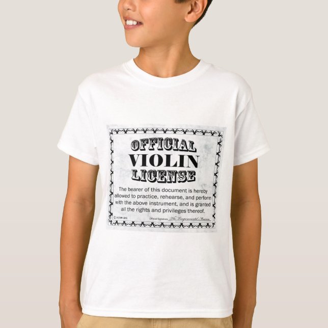 Violin License T Shirt (Framsida)