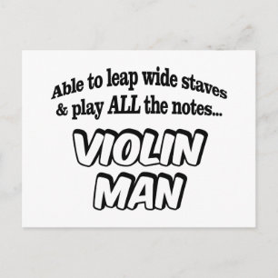 Violin Man - Musik Superhjälte Vykort
