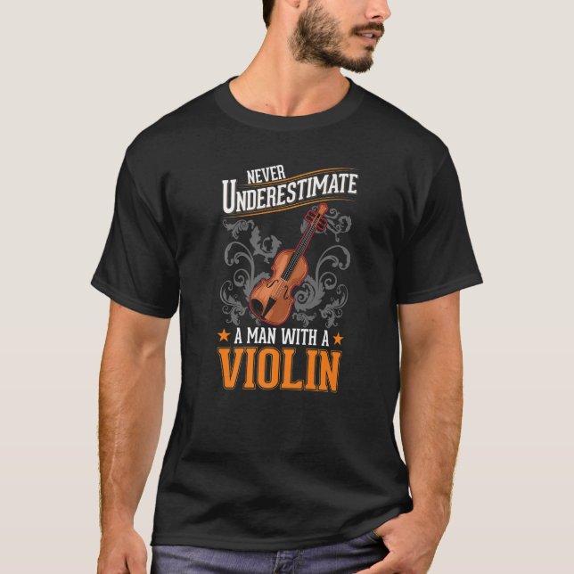 Violin Man Violinist Violin Player Violin Premium T Shirt (Framsida)