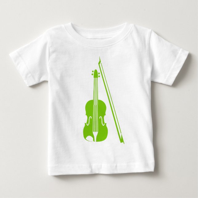 Violin - Martian Grönt Tee Shirt (Framsida)