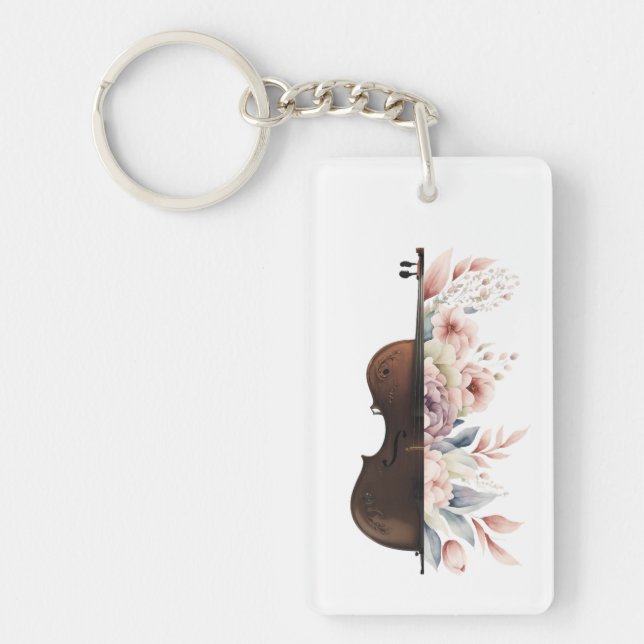 Violin med blommor. (Framsidan)