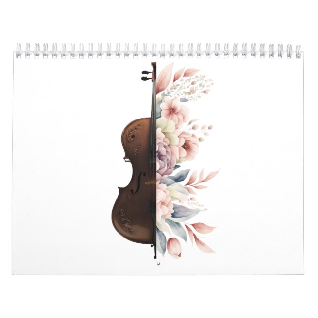 Violin med blommor. kalender (Omslag)