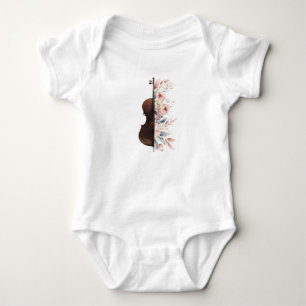 Violin med blommor. t shirt