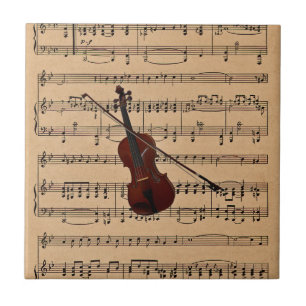 Violin med Lakan Music Background Kakelplatta