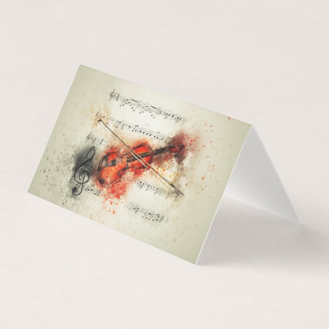 Violin med Lakan Music Card Kort (Framsida)