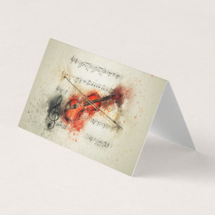 Violin med Lakan Music Card Kort