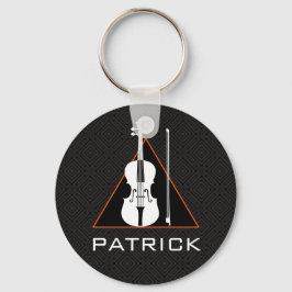 Violin minimal negativ rymd Modern Violinist Nyckelring