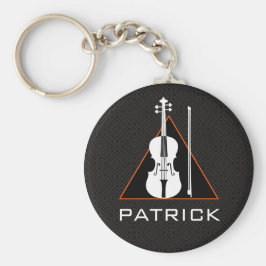 Violin minimal negativ rymd Modern Violinist Nyckelring