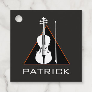 Violin minimal svart triangel modern Violinist Gåvor Etiketter
