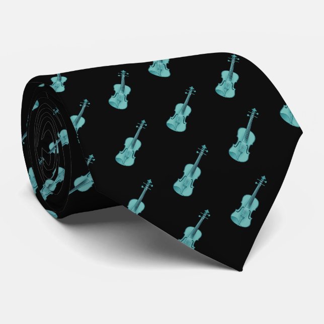Violin Mönster - Blue and Black Slips (Rullad)