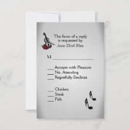 Violin Music Bröllop Menu OSA Kort