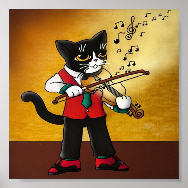 Violin Music Cat Poster (Framsidan)