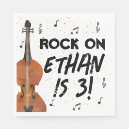 Violin Music Födelsedagsfest Papper Napkins Pappersservett