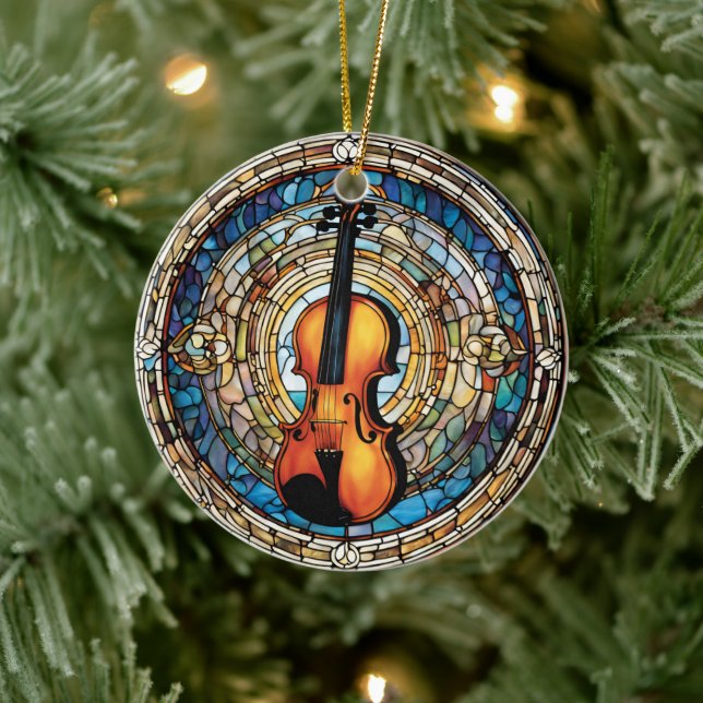 Violin Music Instrument Julgransprydnad Keramik (Träd)