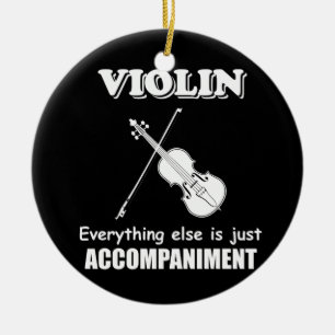 Violin Music Joke Funny Violinist Orchestra T Shir Julgransprydnad Keramik