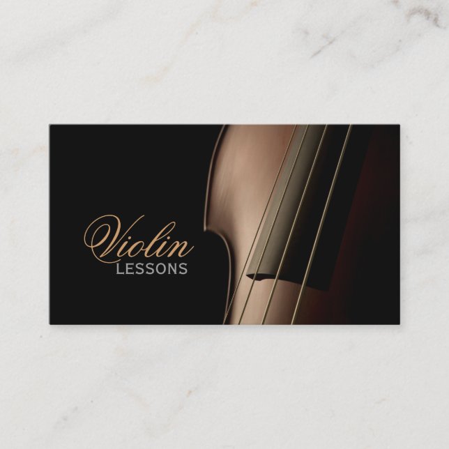 Violin, Music Lessons, Instruktör, Affärskort Visitkort (Framsida)