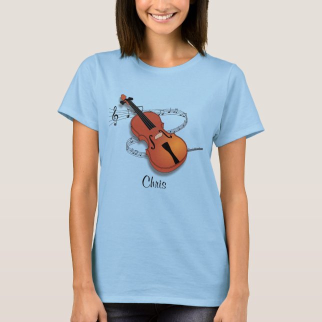Violin Music-mall T Shirt (Framsida)