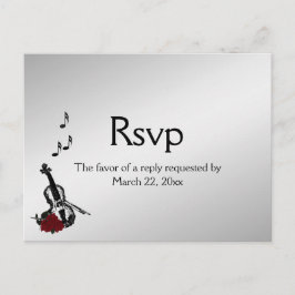 Violin Music OSA med Entree Choice Postcard Inbjudan Vykort