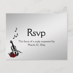 Violin Music OSA med Entree Choice Postcard Inbjudan Vykort