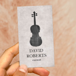 Violin Music Teacher Violinist Vintage Musical Visitkort