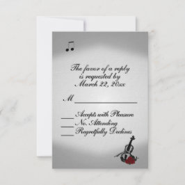 Violin Music Wedding RSVP OSA Kort
