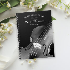 Violin Musician Firande of Life Guest Bok Anteckningsbok