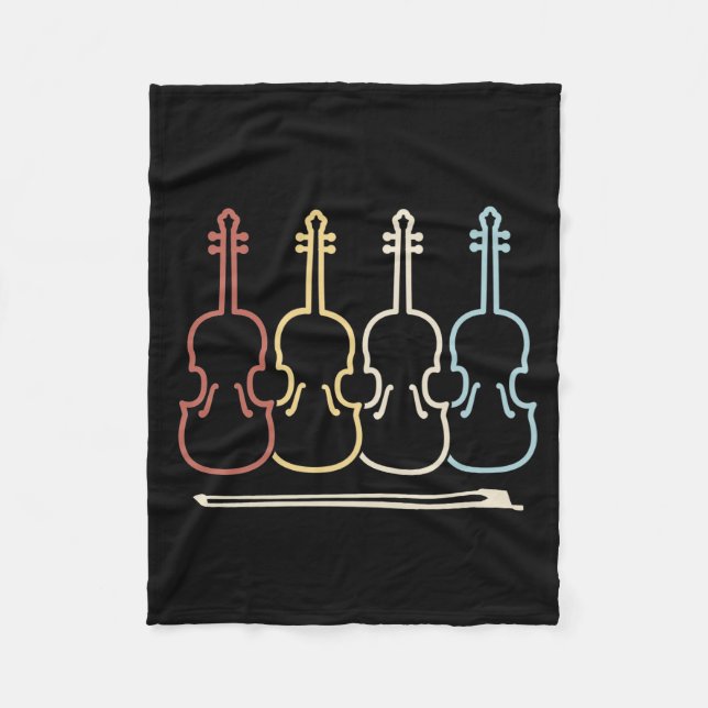 Violin Musician Music Fleecefilt (Framsidan)