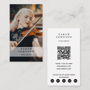 Violin Musician Violinist Photo Social Media Visitkort