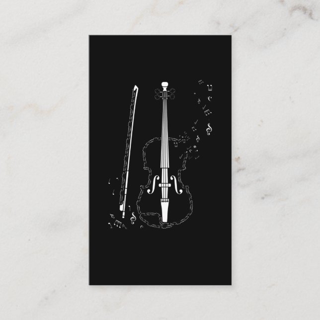 Violin Musik noter Instrument Musician Violinist Visitkort (Framsida)