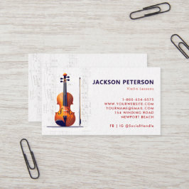 Violin Musik noter Professionell Musician  Visitkort