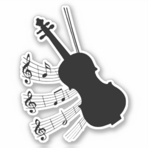 Violin, musikalisk temadesign klistermärken