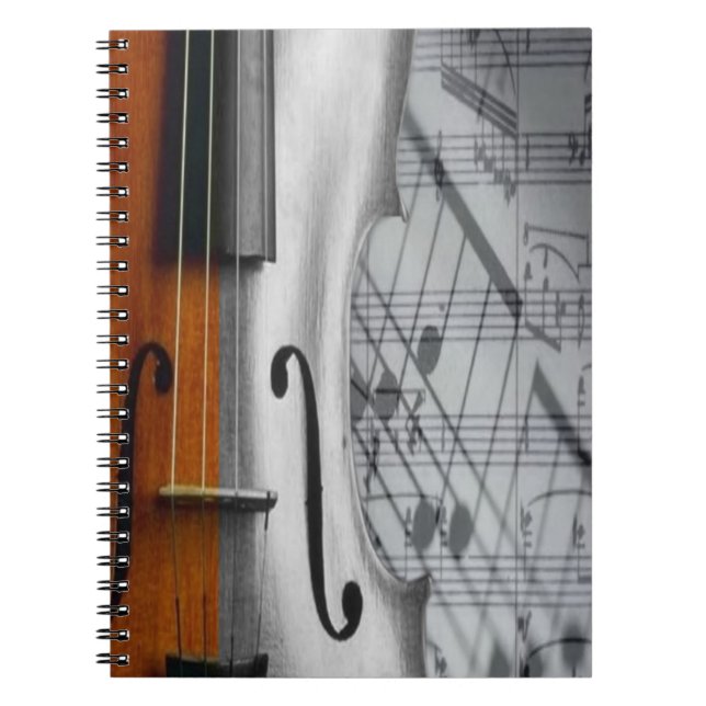 Violin Notebook Anteckningsbok Med Spiral (Framsidan)