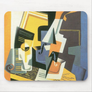 Violin och Glass av Juan Gris, Vintage Cubism Musmatta
