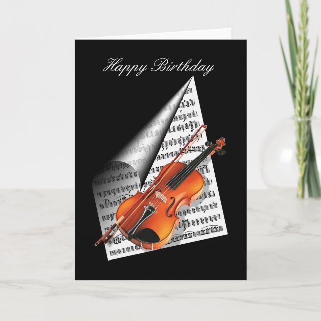 Violin och Music Lakan Kort (Framsida)