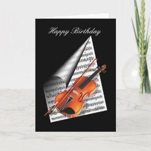 Violin och Music Lakan Kort