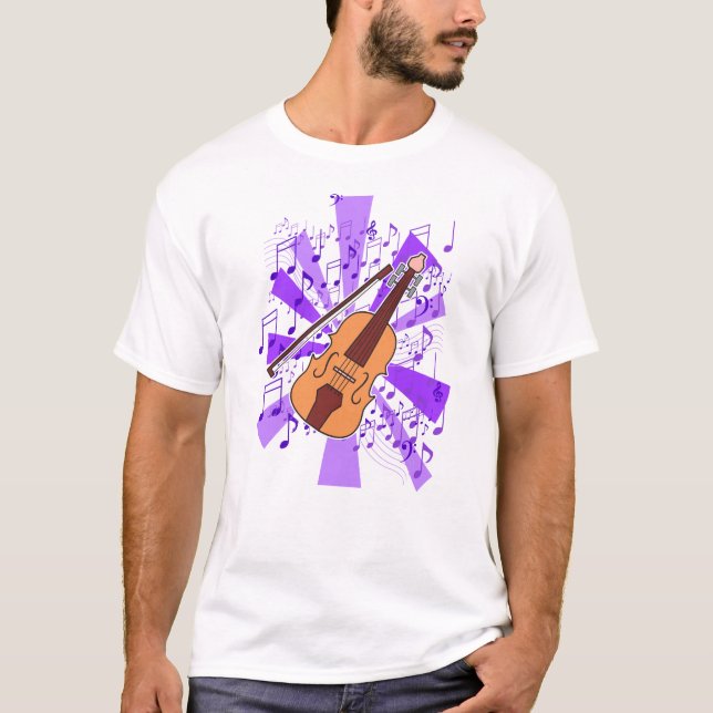 Violin och musik  t shirt (Framsida)