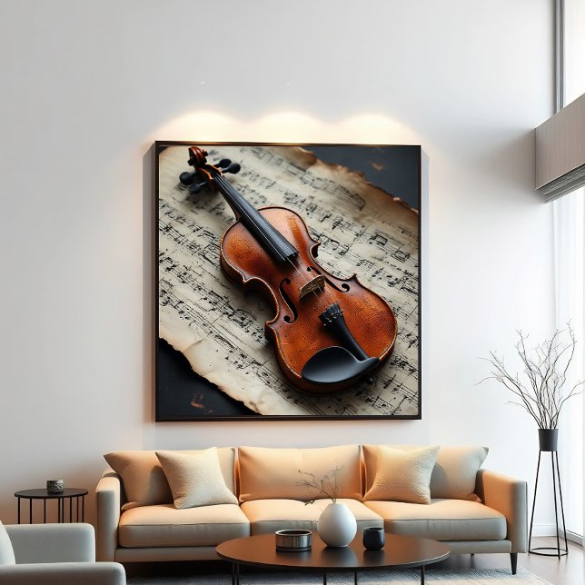 Violin och notblad poster (Skapare uppladdad)