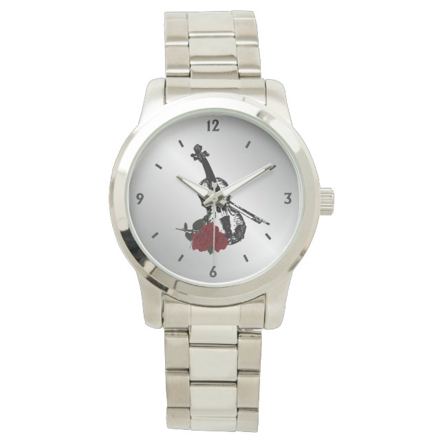 Violin och Ro Fyra siffror Armbandsur (Framsida)