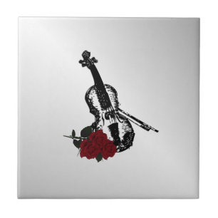 Violin och Ro Silver Kakelplatta