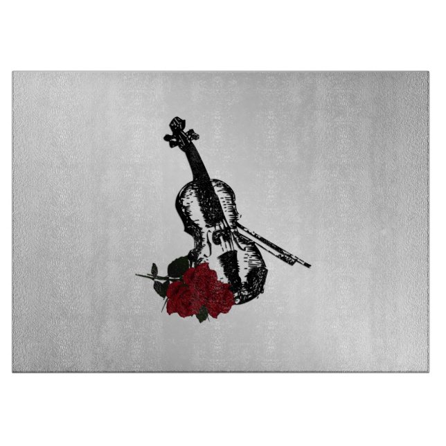 Violin och rosor silver (Framsidan)