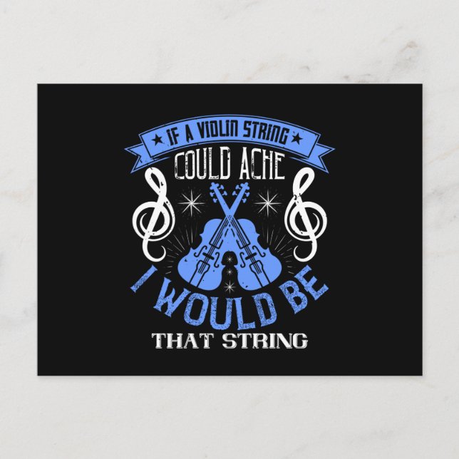 Violin - Om en Violin String kan Ache Vykort (Framsida)