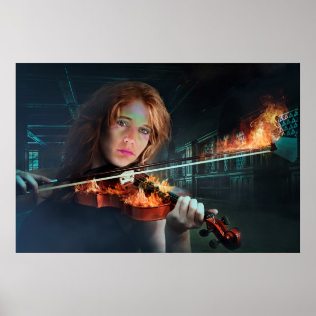 Violin on Fire Poster (Framsidan)