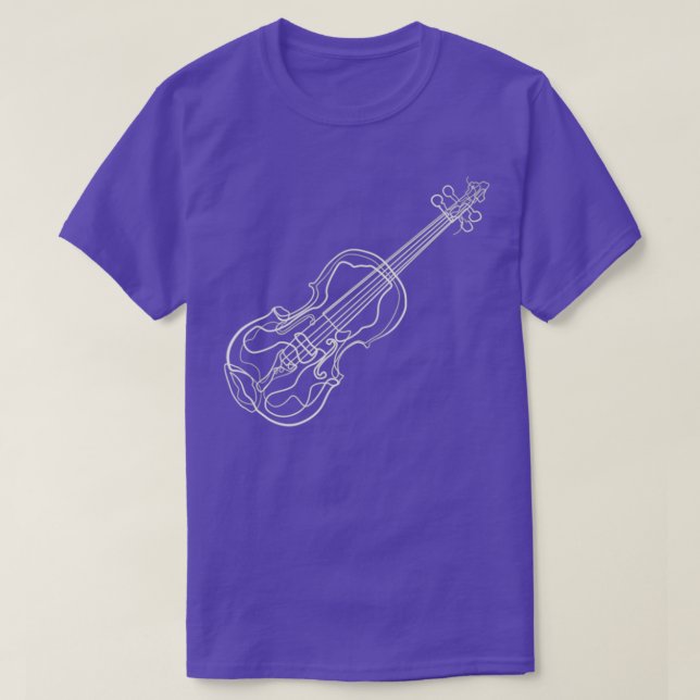 Violin One Line Teckning 1 T Shirt (Design framsida)