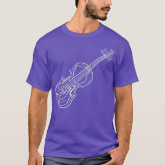 Violin One Line Teckning 1 T Shirt