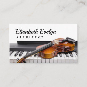 Violin på nycklar digitala piano visitkort
