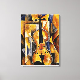 Violin Painting med Geometric Art Canvastryck
