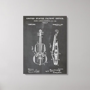 Violin Patent - Funny Music Älskare Gift Canvastryck