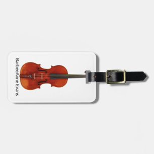 Violin Personalize Luggage Tag Bagagebricka
