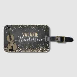 Violin Personlig Instrument Luggage Tag Bagagebricka