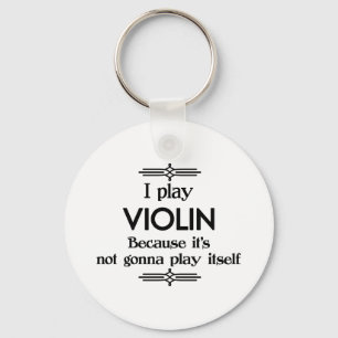 Violin - Play Itself Funny Deco Music Nyckelring